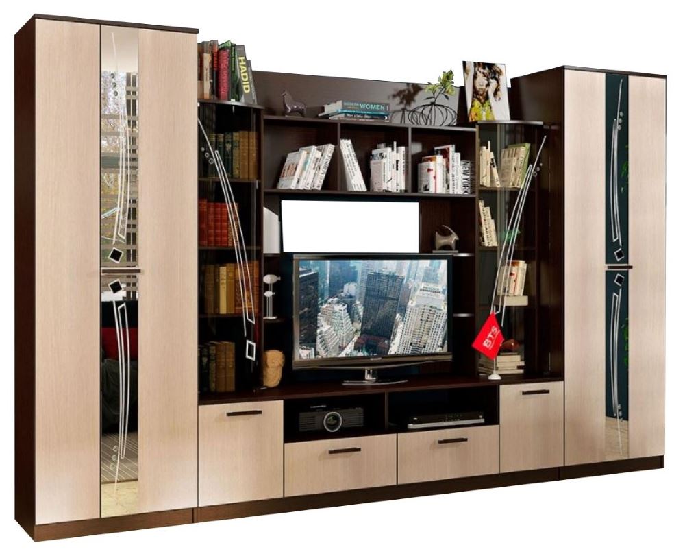 Фото Стенка Венеция в Крыму по цене 29 840 ₽ от производителя БТС, код товара 2000001531044, 2000001531051 шт Фото Стенка Венеция от производителя БТС  в Крыму по цене 29 840 ₽