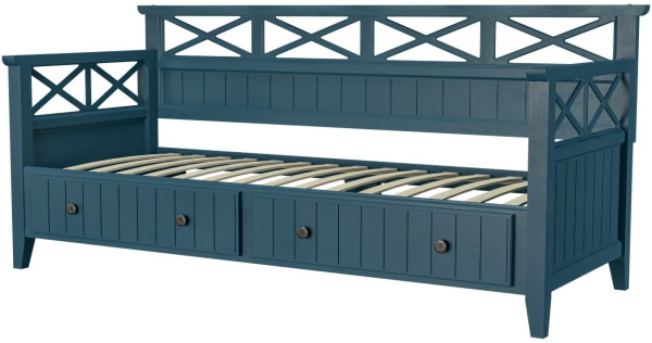 Фото Кровать односпальная Амелия (СМ 80х200) с выдвижными ящиками, без основания с универсальными царгами от производителя Браво-мебель в Крыму по цене 29 730 ₽