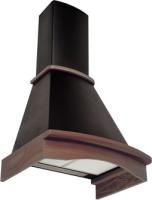 Вытяжка купольная Jasmin 160 (600х498хh605(1050)) (Материал Металл/Дерево , Цвет Черный/Неокрашено) в Крыму от производителя 