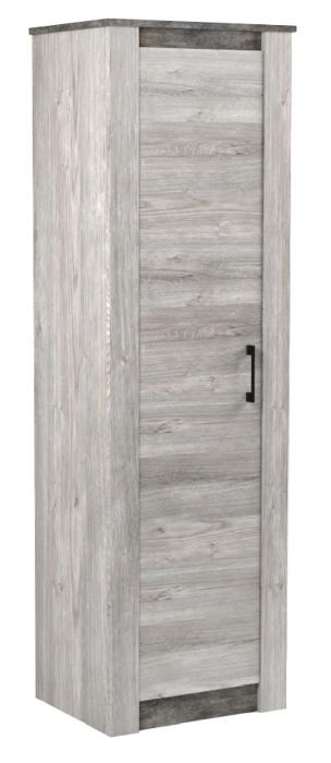Шкаф Денвер (67) однодверный (риббек серый-камень темный, риббек серый,(СБК)) Шкаф Денвер (67) однодверный (риббек серый-камень темный, риббек серый,(СБК))