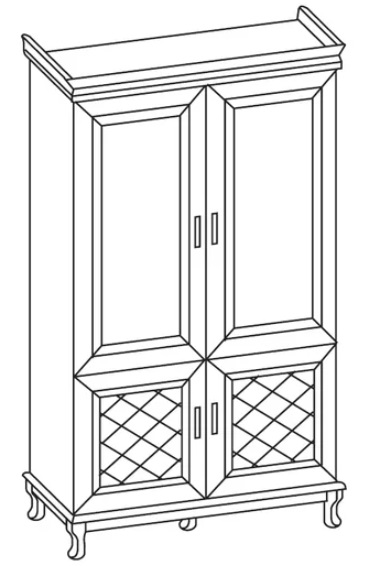 Фото Шкаф Ванесса (129) двухдверный от производителя Ставрополь Мебель в Крыму по цене 21 770 ₽