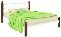 Кровать двуспальная Каролина Lux (СМ 140х200) трубка металл в интернет магазине Планета Комфорта Фото derevyannye-krovati кровать двуспальная каролина lux (см 140х200) трубка металл производитель Милсон