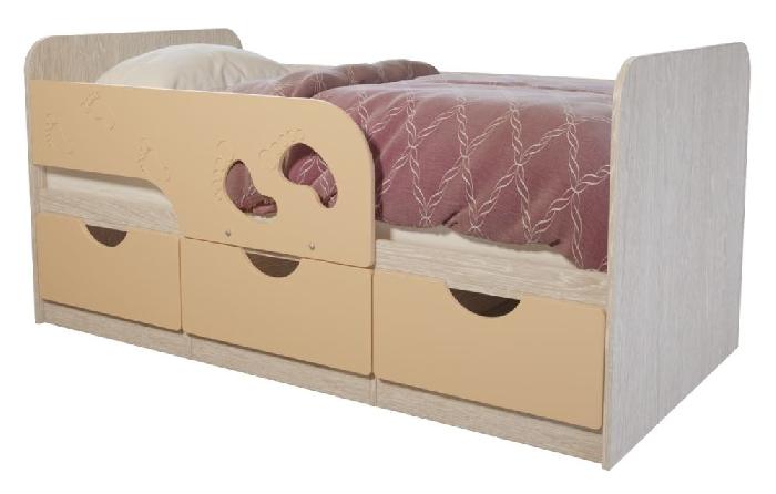 Кровать детская Минима Лего (СМ 80х160) ( 80х160 , ЛДСП/МДФ , дуб атланта/крем-брюле , без подъемного мех. , ящики в комплекте , без матраса (БТС) ) Кровать детская Минима Лего (СМ 80х160) ( 80х160 , ЛДСП/МДФ , дуб атланта/крем-брюле , без подъемного мех. , ящики в комплекте , без матраса (БТС) )